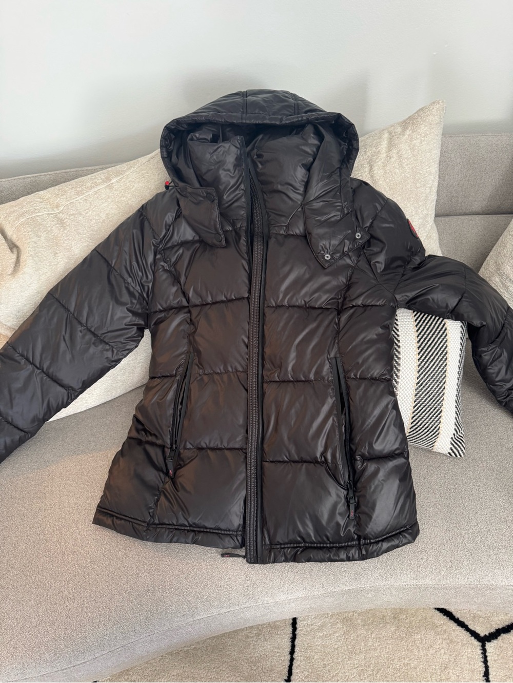 Kenneth Cole Reaction Black Quilted Jacket Interior Label